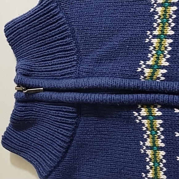Croft & Barrow Medium Nordic Fair Isle Cotton Blend 1/4 Zip Mock Neck Sweater - Picture 10 of 12